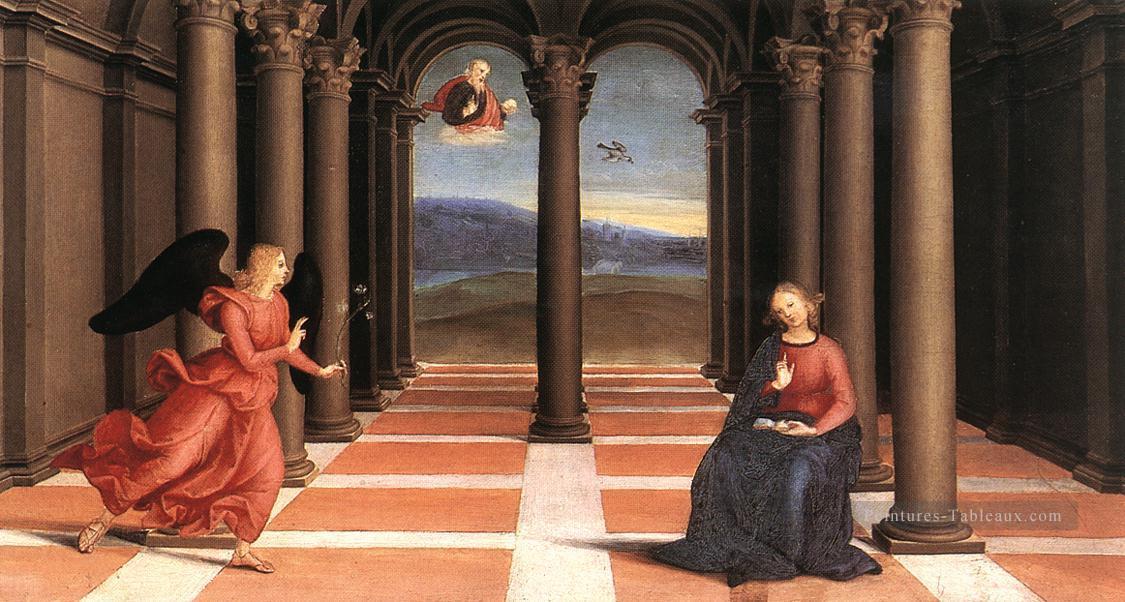 l’Annonciation Oddi autel prédella Renaissance Raphaël Peintures à l'huile
